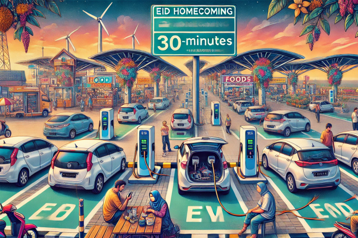 Isi Daya Mobil Listrik Cuma Dikasih 30 Menit di Rest Area