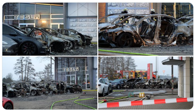 Tesla Jadi Sasaran Amuk Massa di Eropa: Dealer Dibakar, Mobil Dirusak, Semua Gara-gara Elon Musk ‘Masuk’ ke Tim Trump