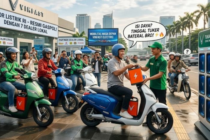Gandeng 7 Dealer Lokal, Resmi Gaspol ke Pasar Motor Listrik RI — Motor Jepang Auto Kicep? Siap Bikin Jagat +62 Heboh: “Isi Daya? Tinggal Tuker Baterai, Bro!